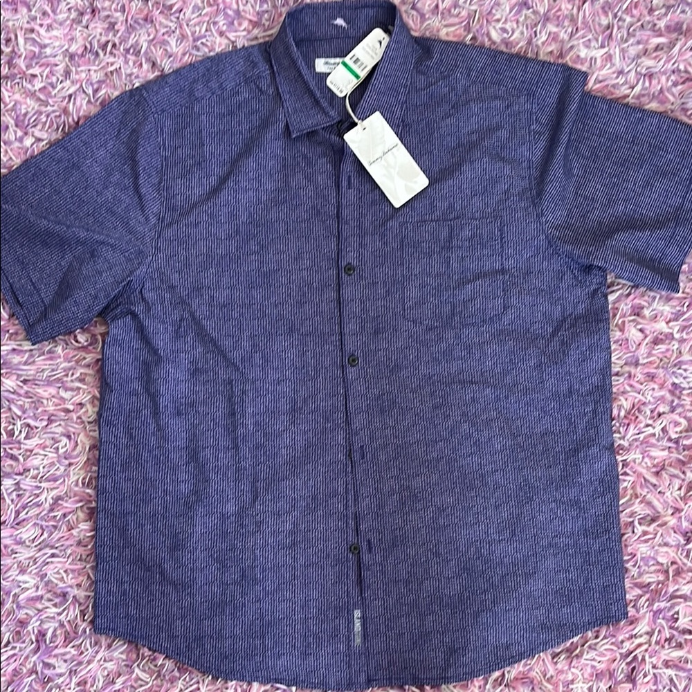 Men's Blue Short Sleeve Shirt